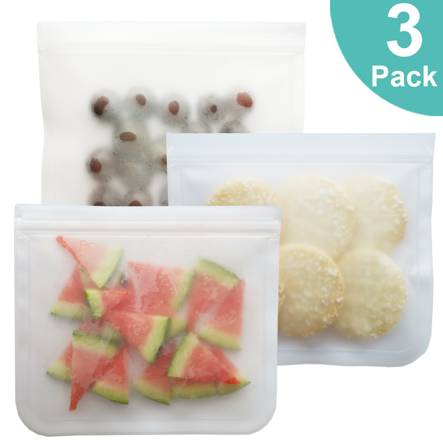Spot translucent frosted PEVA food plastic bag refrigerator food storage plastic bag sealed food bag