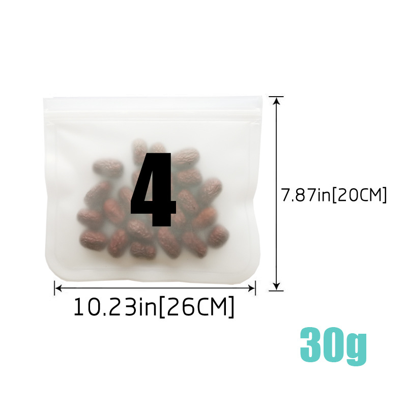 Spot translucent frosted PEVA food plastic bag refrigerator food storage plastic bag sealed food bag