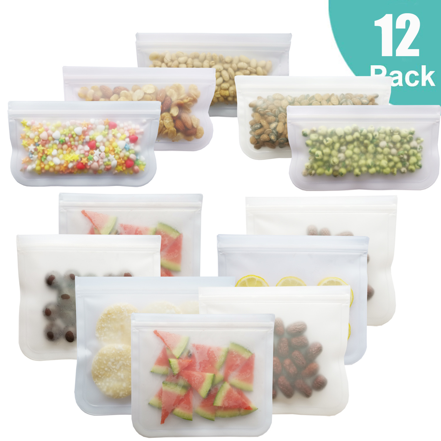 Spot translucent frosted PEVA food plastic bag refrigerator food storage plastic bag sealed food bag