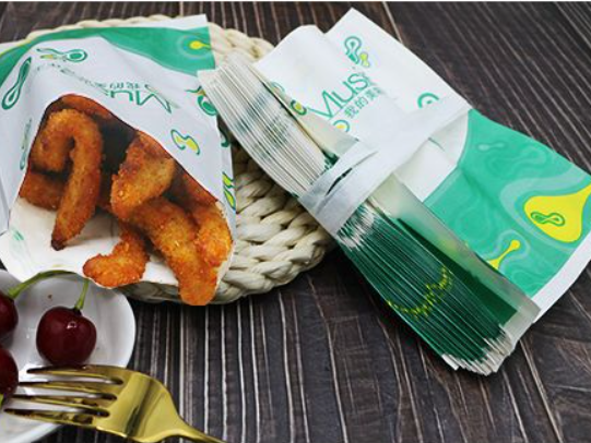  Food Bag French Fries Oil-Proof Wrapping Paper Bag Fried Chicken Chop Snack Packing Bag Disposable Customization