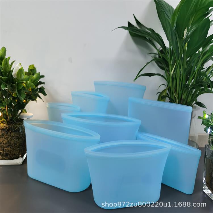Factory spot silicone plastic bag silicone self - sealed storage bag refrigerator food bag silicone food storage bag Factory spot silicone plastic bag silicone self - sealed storage bag refrigerator food bag silicone food storage bag