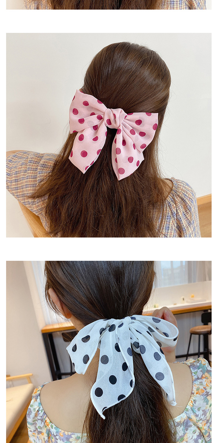 A Japanese black Bowknot hairpin women's net Red sen super fairy hair card fascinate red hair rope women