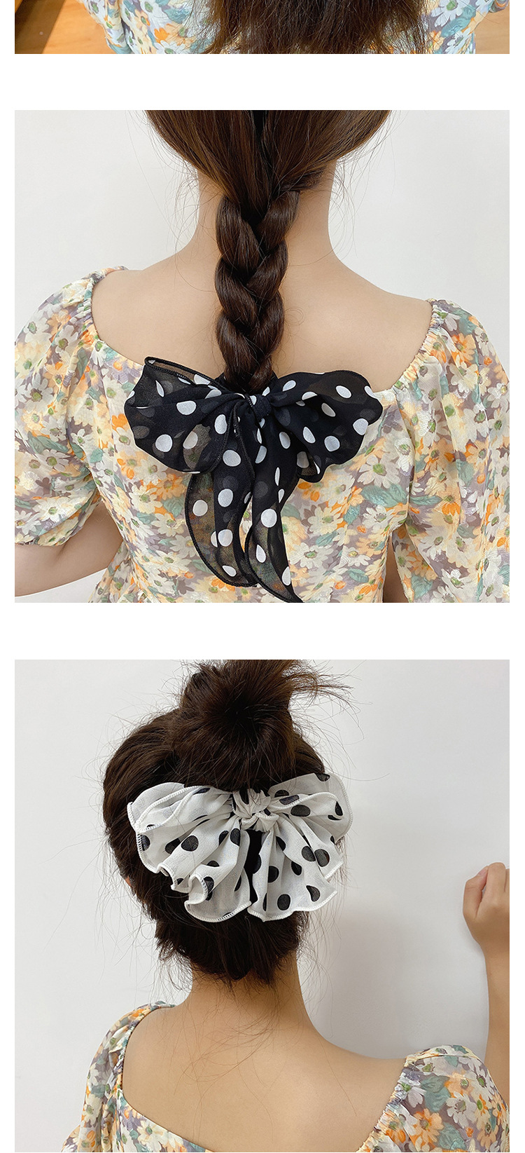 A Japanese black Bowknot hairpin women's net Red sen super fairy hair card fascinate red hair rope women