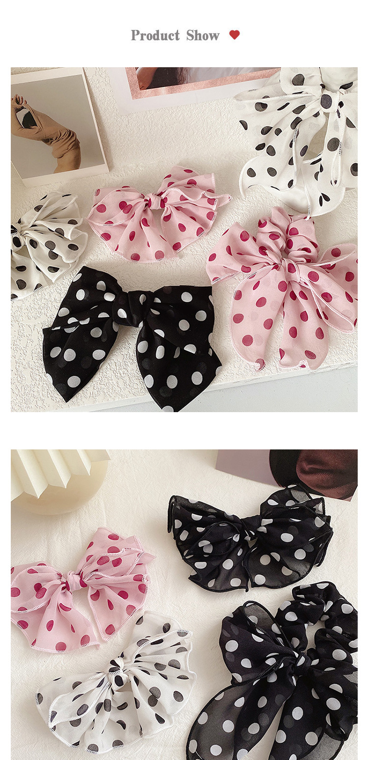 A Japanese black Bowknot hairpin women's net Red sen super fairy hair card fascinate red hair rope women