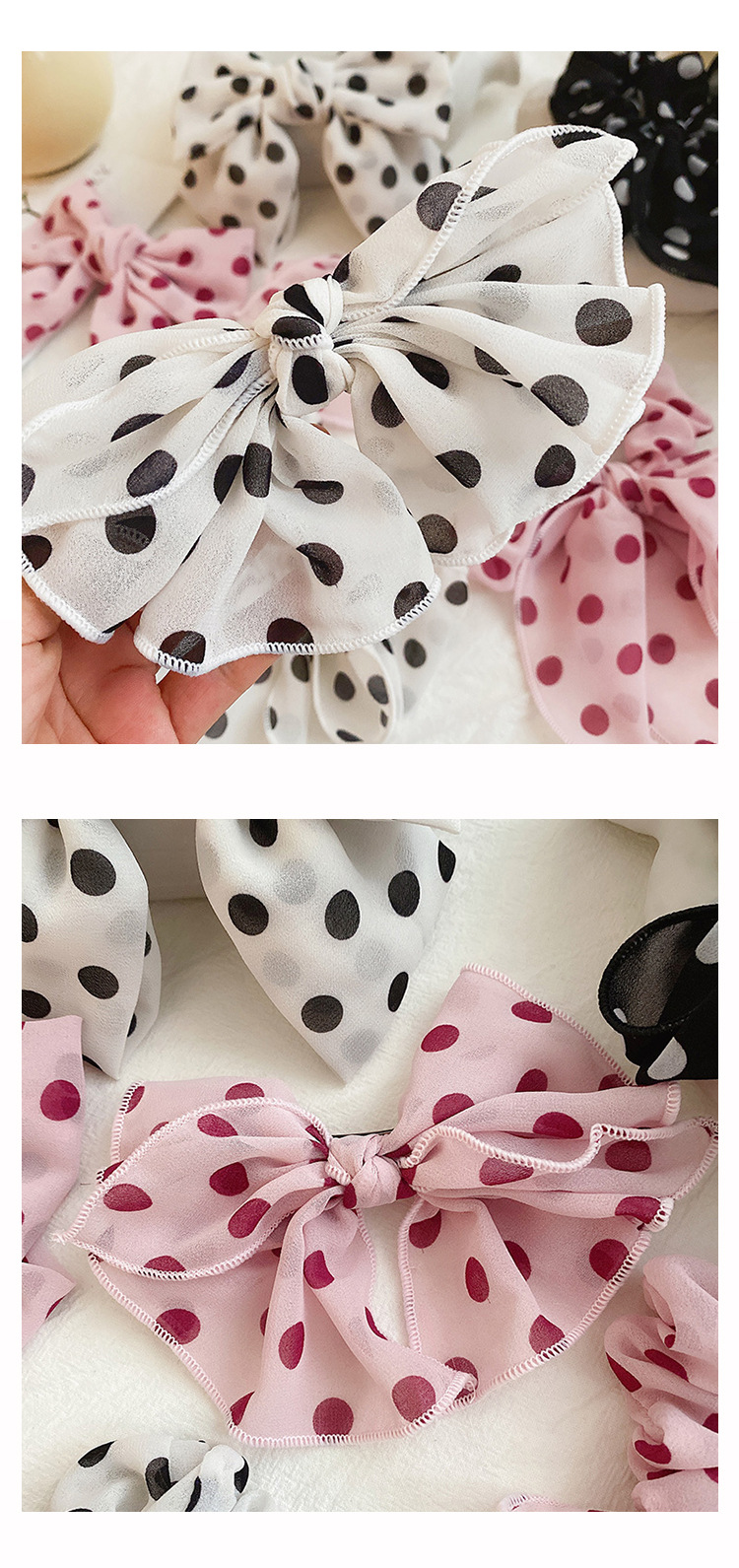 A Japanese black Bowknot hairpin women's net Red sen super fairy hair card fascinate red hair rope women
