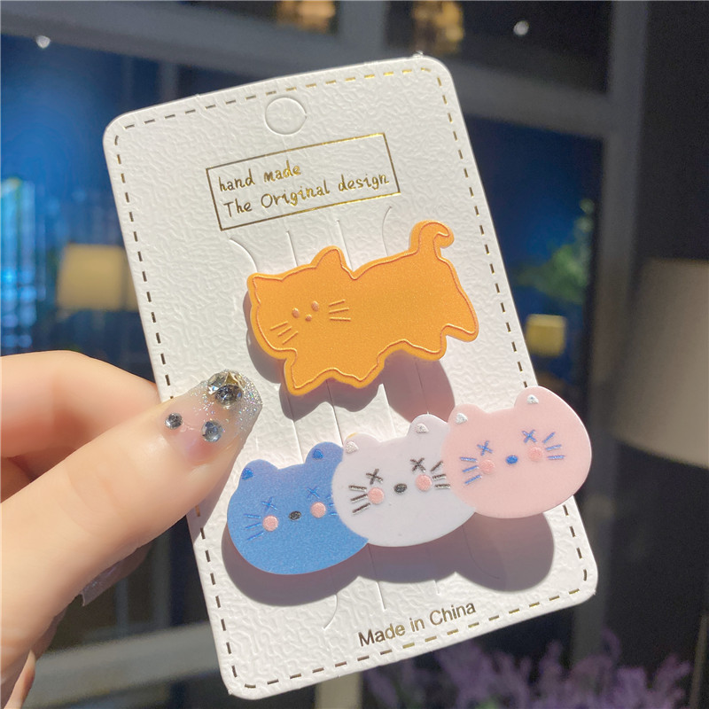 Girls' Cartoon Animal Clip Hairware Baby Broken Hair Hairpin Children's Summer Hair Accessories Barrettes Card Female