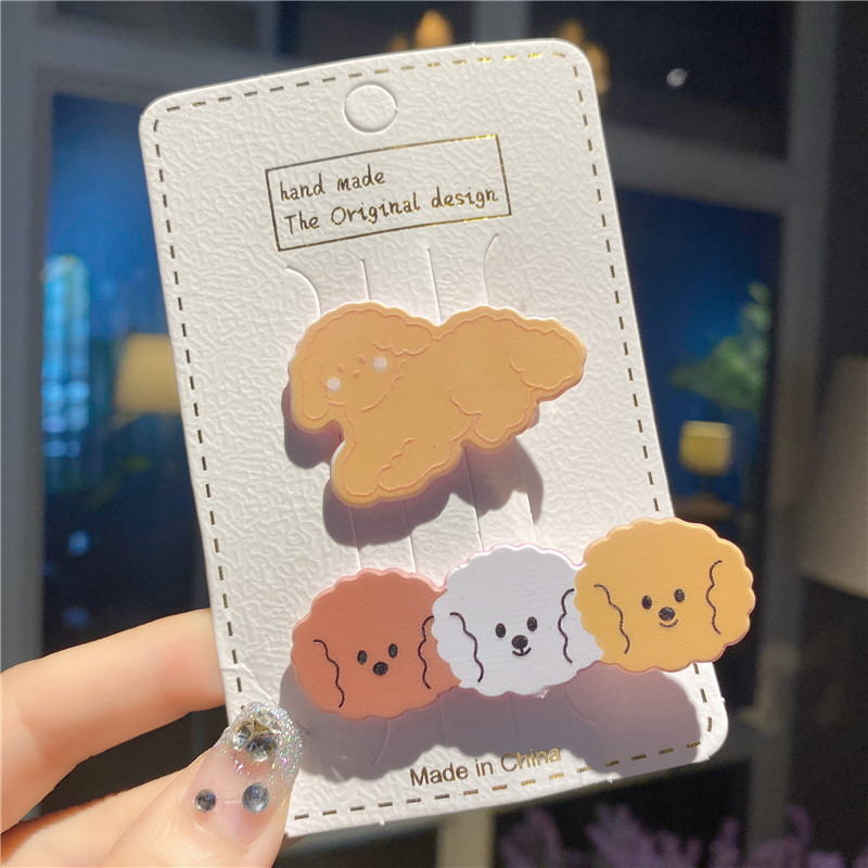 Girls' Cartoon Animal Clip Hairware Baby Broken Hair Hairpin Children's Summer Hair Accessories Barrettes Card Female