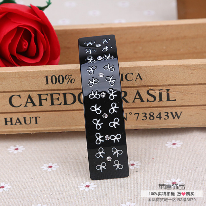 Acrylic hairpin spring clip hair clip clip card top female diamond Masson