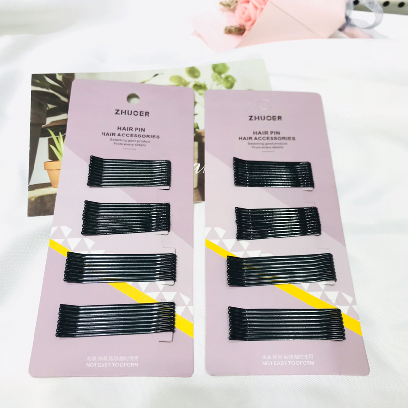 Color Card Black Wire Clip Black Hair Clip Clip Hairware Ordinary Hairpin Cropped Hair Clip Hair Clip