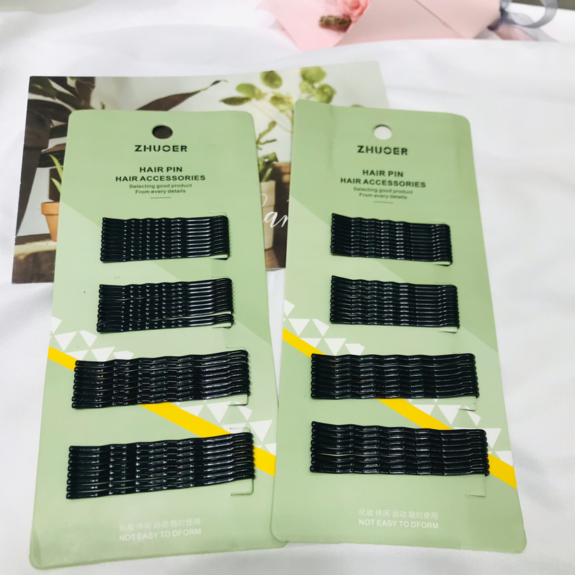 Color Card Black Wire Clip Black Hair Clip Clip Hairware Ordinary Hairpin Cropped Hair Clip Hair Clip