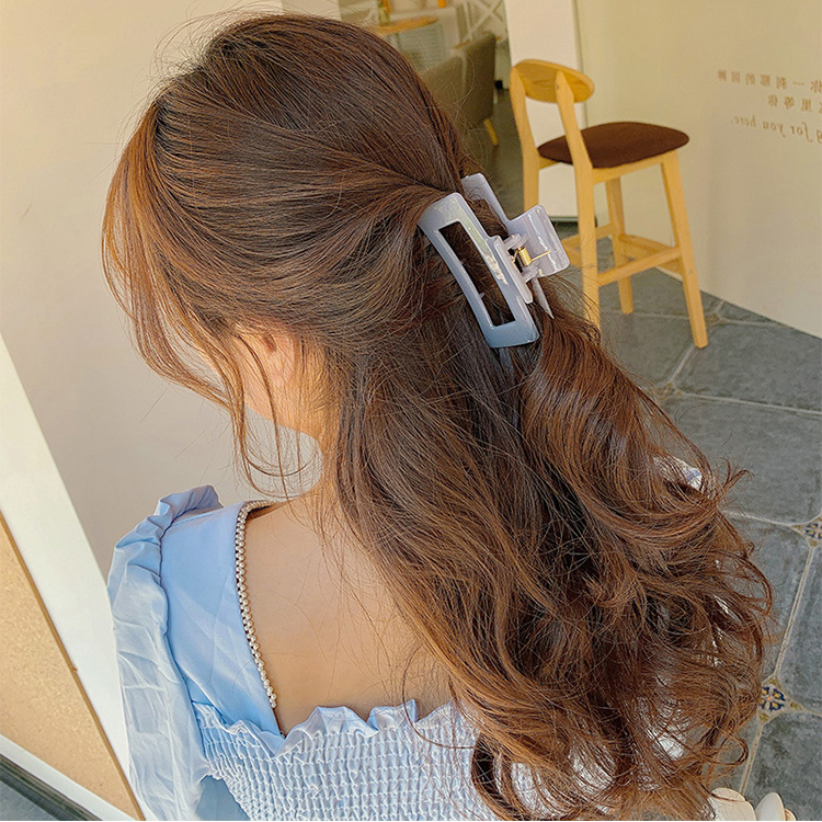 Solid Color Sugar Jelly Color Shark Clip Fresh Japanese and Korean Elegant Graceful Grip Female Bath Hairpin Card Head Jewelry Solid Color Sugar Jelly Color Shark Clip Fresh Japanese and Korean Elegant Graceful Grip Female Bath Hairpin Card Head Jewelry