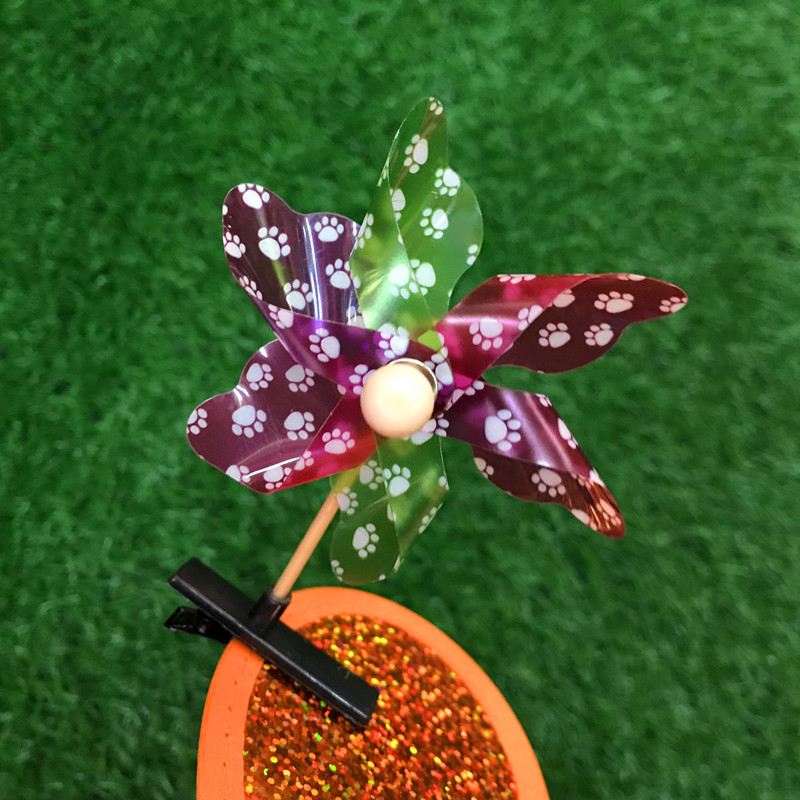 Kindergarten Windmill Hairpin Children Headwear Light-Emitting Hairpin Stall Windmill Small Hairpin Plastic Sell Germination Card