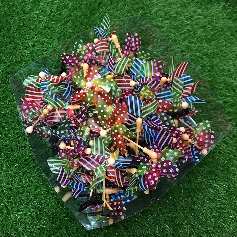 Kindergarten Windmill Hairpin Children Headwear Light-Emitting Hairpin Stall Windmill Small Hairpin Plastic Sell Germination Card