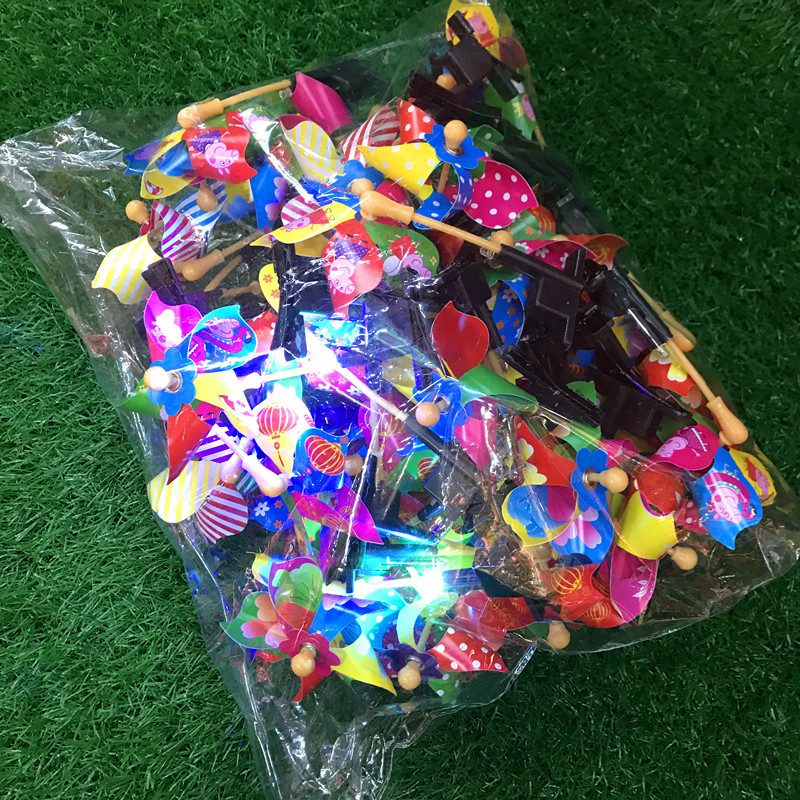 Kindergarten Windmill Hairpin Children Headwear Light-Emitting Hairpin Stall Windmill Small Hairpin Plastic Sell Germination Card