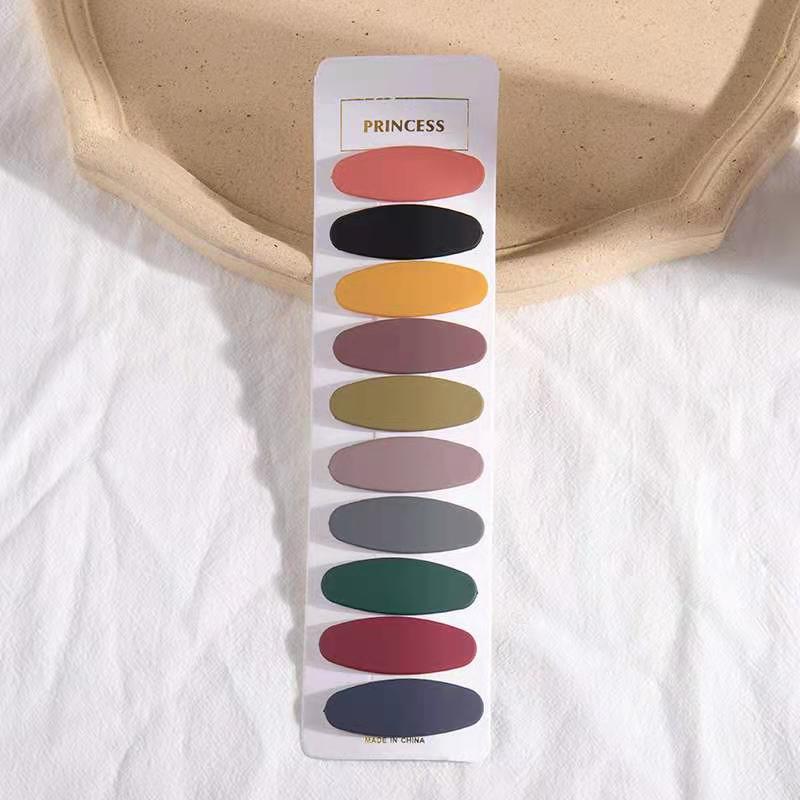 South Korea Morandi Frosted Acrylic Multi-Color One Card 10-Piece Hairpin Girls' Hair Accessories BB Clip Bang Side Clip South Korea Morandi Frosted Acrylic Multi-Color One Card 10-Piece Hairpin Girls' Hair Accessories BB Clip Bang Side Clip