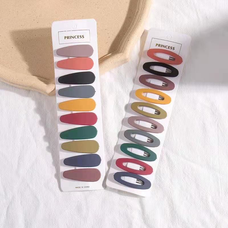South Korea Morandi Frosted Acrylic Multi-Color One Card 10-Piece Hairpin Girls' Hair Accessories BB Clip Bang Side Clip South Korea Morandi Frosted Acrylic Multi-Color One Card 10-Piece Hairpin Girls' Hair Accessories BB Clip Bang Side Clip