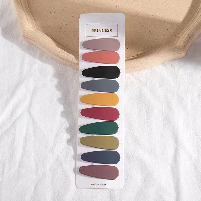 South Korea Morandi Frosted Acrylic Multi-Color One Card 10-Piece Hairpin Girls' Hair Accessories BB Clip Bang Side Clip South Korea Morandi Frosted Acrylic Multi-Color One Card 10-Piece Hairpin Girls' Hair Accessories BB Clip Bang Side Clip