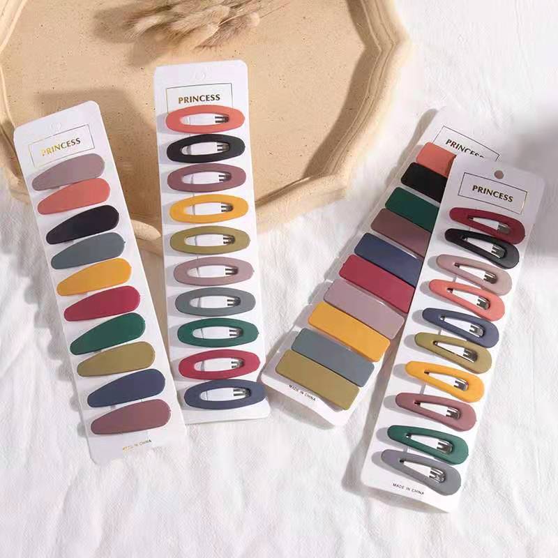 South Korea Morandi Frosted Acrylic Multi-Color One Card 10-Piece Hairpin Girls' Hair Accessories BB Clip Bang Side Clip South Korea Morandi Frosted Acrylic Multi-Color One Card 10-Piece Hairpin Girls' Hair Accessories BB Clip Bang Side Clip