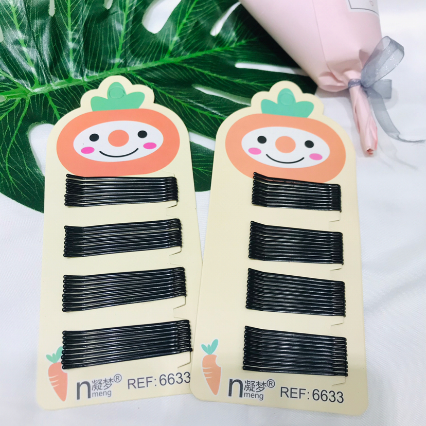 Orange Card Black gang si jia Barrettes Black Hairpin Updo Hairpin Barrettes Clip