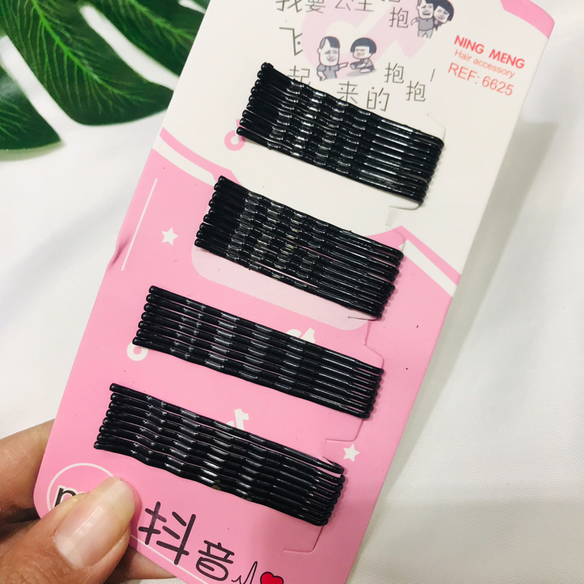 Net Red Card Black Wire Clip Hairpin Clip Black Clip Ordinary Hairpin Updo