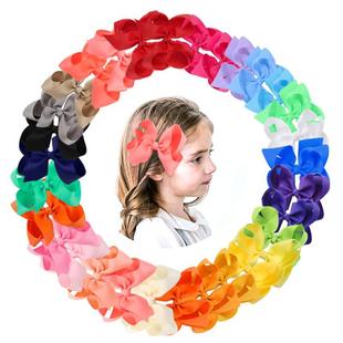 Cross-Border Hot 5-Inch JoJo Bow Barrettes Set 6 Colors One Card Children's Hairpin Headdress European and American Hair Accessories