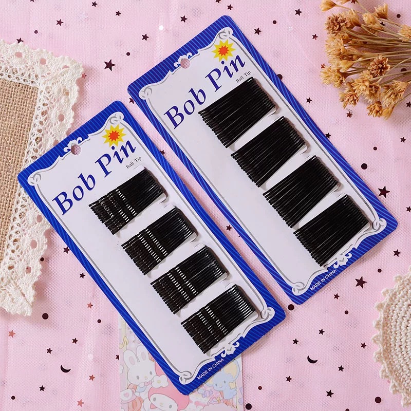 Blue Card Spray Paint Steel Wire Hairpin Black Clip Bride Hair Clip 2 Yuan Store Supply