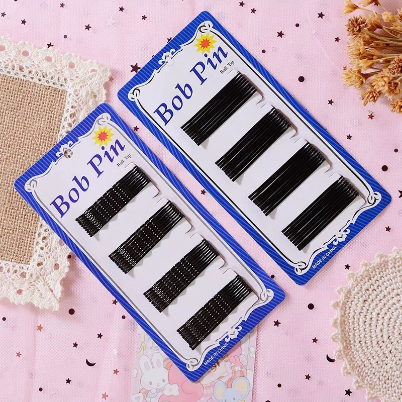 Blue Card Spray Paint Steel Wire Hairpin Black Clip Bride Hair Clip 2 Yuan Store Supply