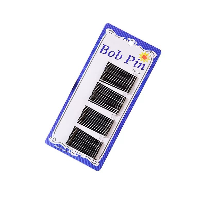 Blue Card Spray Paint Steel Wire Hairpin Black Clip Bride Hair Clip 2 Yuan Store Supply