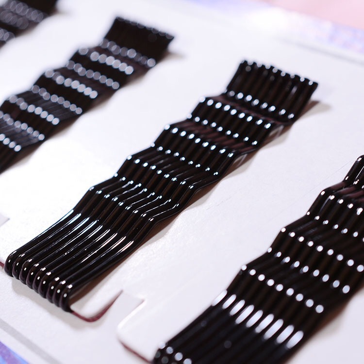 Blue Card Spray Paint Steel Wire Hairpin Black Clip Bride Hair Clip 2 Yuan Store Supply Blue Card Spray Paint Steel Wire Hairpin Black Clip Bride Hair Clip 2 Yuan Store Supply