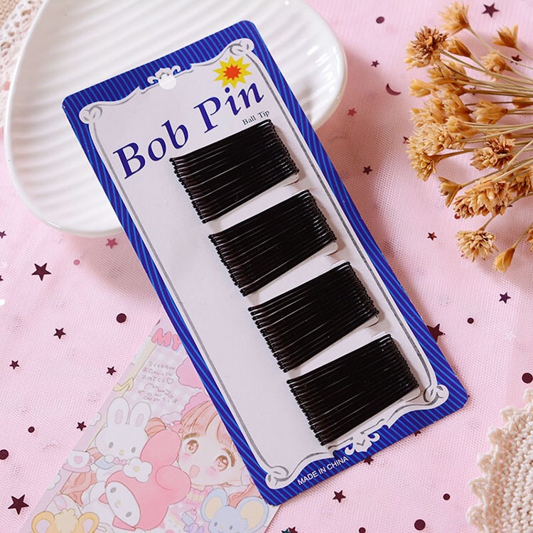 Blue Card Spray Paint Steel Wire Hairpin Black Clip Bride Hair Clip 2 Yuan Store Supply Blue Card Spray Paint Steel Wire Hairpin Black Clip Bride Hair Clip 2 Yuan Store Supply