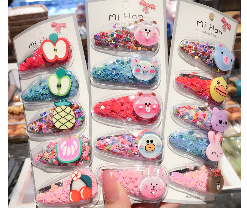 Korean Style Children's Quicksand Barrettes New BB Clip Card Infant Hairpin Hairclip Baby Baby Clip Headdress