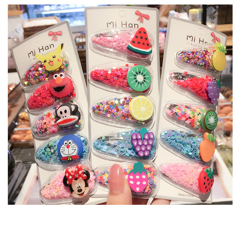 Korean Style Children's Quicksand Barrettes New BB Clip Card Infant Hairpin Hairclip Baby Baby Clip Headdress