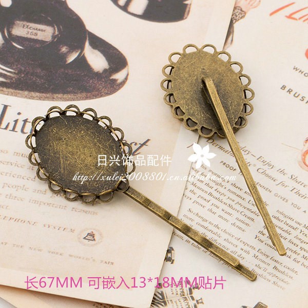 Complex Classical Copper Material Hollow Out Laminate Court Distressed Hairpin Barrettes Duck Tongue Clamp Card Side Clip Clip Clamp