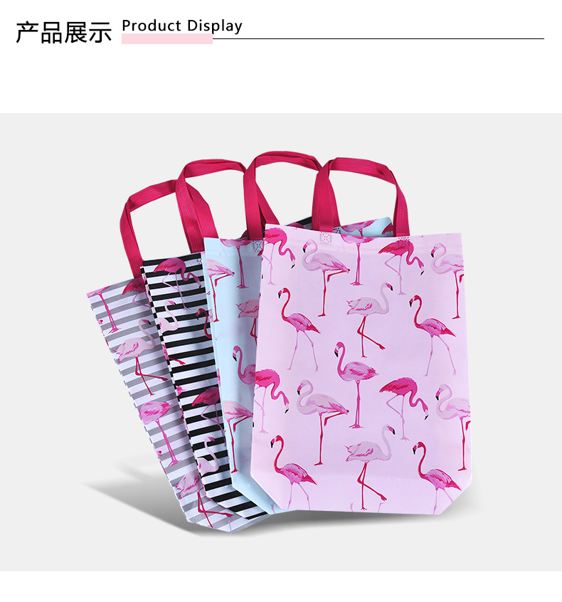 Laminated Non-Woven Bag Cartoon Flamingo Bag Nonwoven Fabric re ya dai Stereoscopic Bags Currently Available Wholesale Laminated Non-Woven Bag Cartoon Flamingo Bag Nonwoven Fabric re ya dai Stereoscopic Bags Currently Available Wholesale