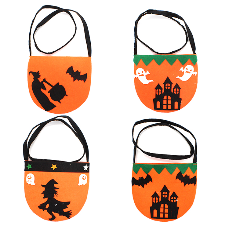 Handbag decorated for Halloween Pumpkin props nonwoven goodie bags for children gift bag bags decorate dress up