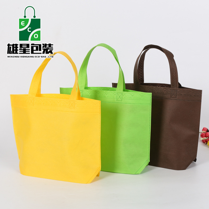 Color Printing Non-Woven Bags Customization Logo Film Shopping Nonwoven Bag Hot Pressing Colored Non-Woven Fabric Handbag