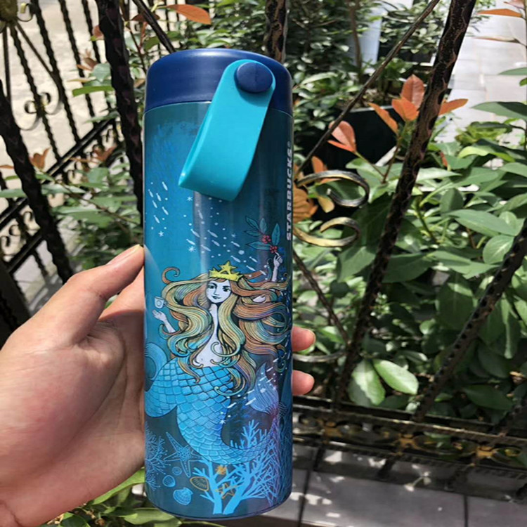 16Z Mermaid Carrying Rope Stainless Steel Thermos Cup Portable Cup Wood Grain Coffee Cup Support One Piece Dropshipping 16Z Mermaid Carrying Rope Stainless Steel Thermos Cup Portable Cup Wood Grain Coffee Cup Support One Piece Dropshipping