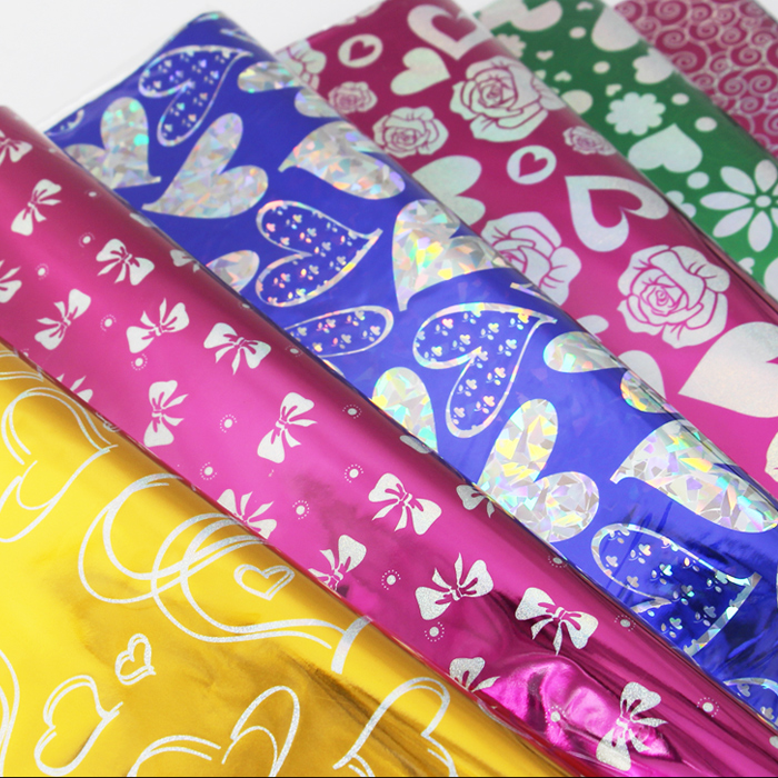 BOPP laser film color pet aluminium-coated paper wrapping paper.