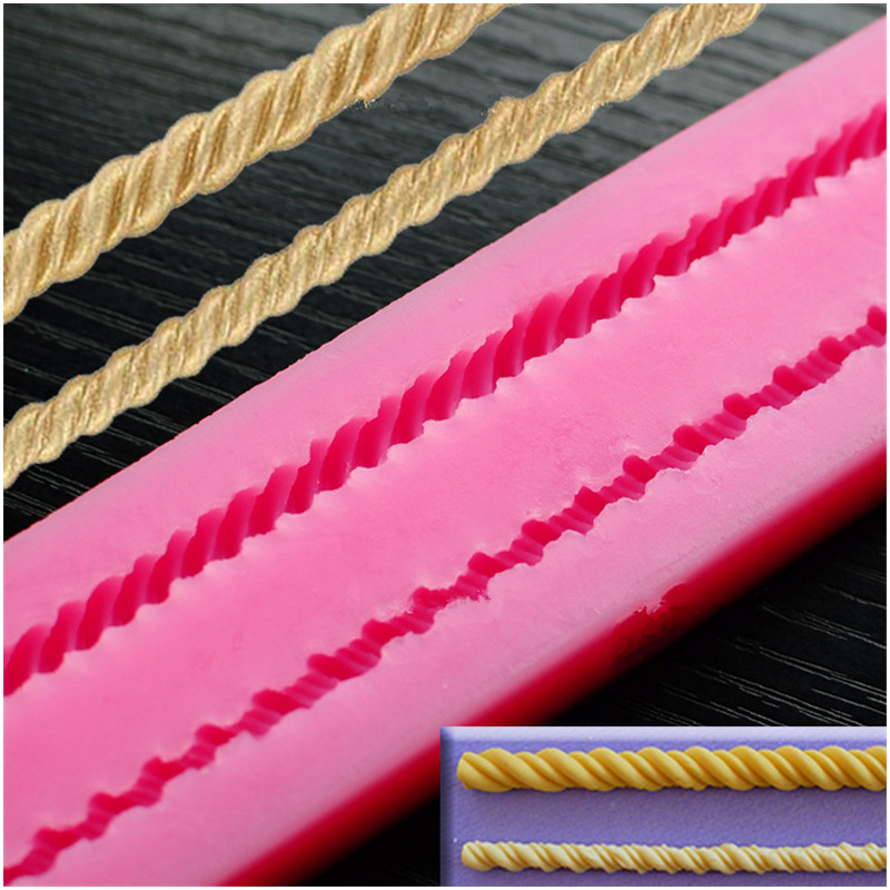 DIY Baking Tool Rope Shape French Pastry Cake Fondant Mold Aromatherapy Gypsum Decorative Silicone Mold DIY Baking Tool Rope Shape French Pastry Cake Fondant Mold Aromatherapy Gypsum Decorative Silicone Mold