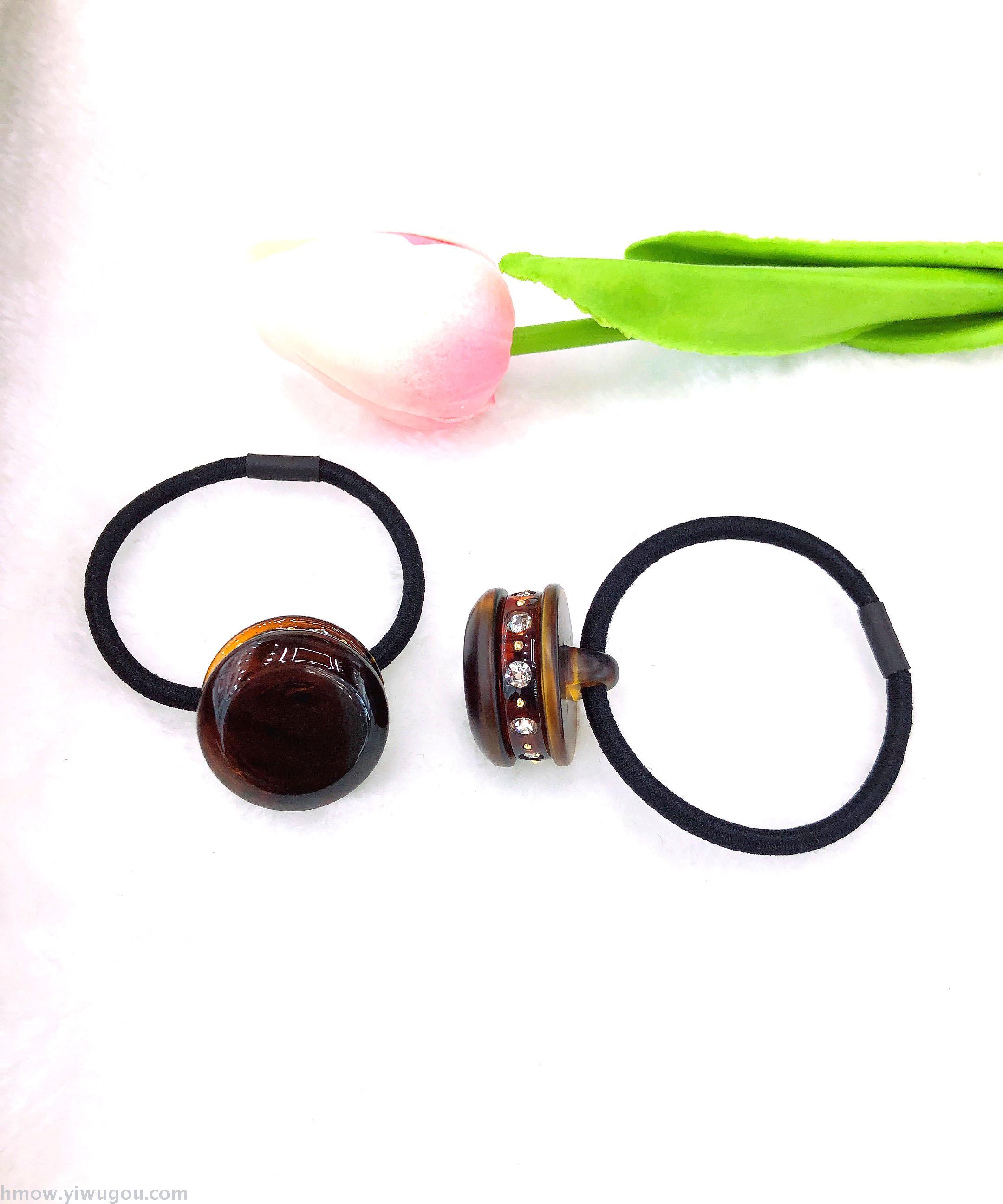 South Korea Hot style place Stall Hair Hoop Three layer Sandwich cake Set diamond high-grade rubber band ball hair rope hair ring