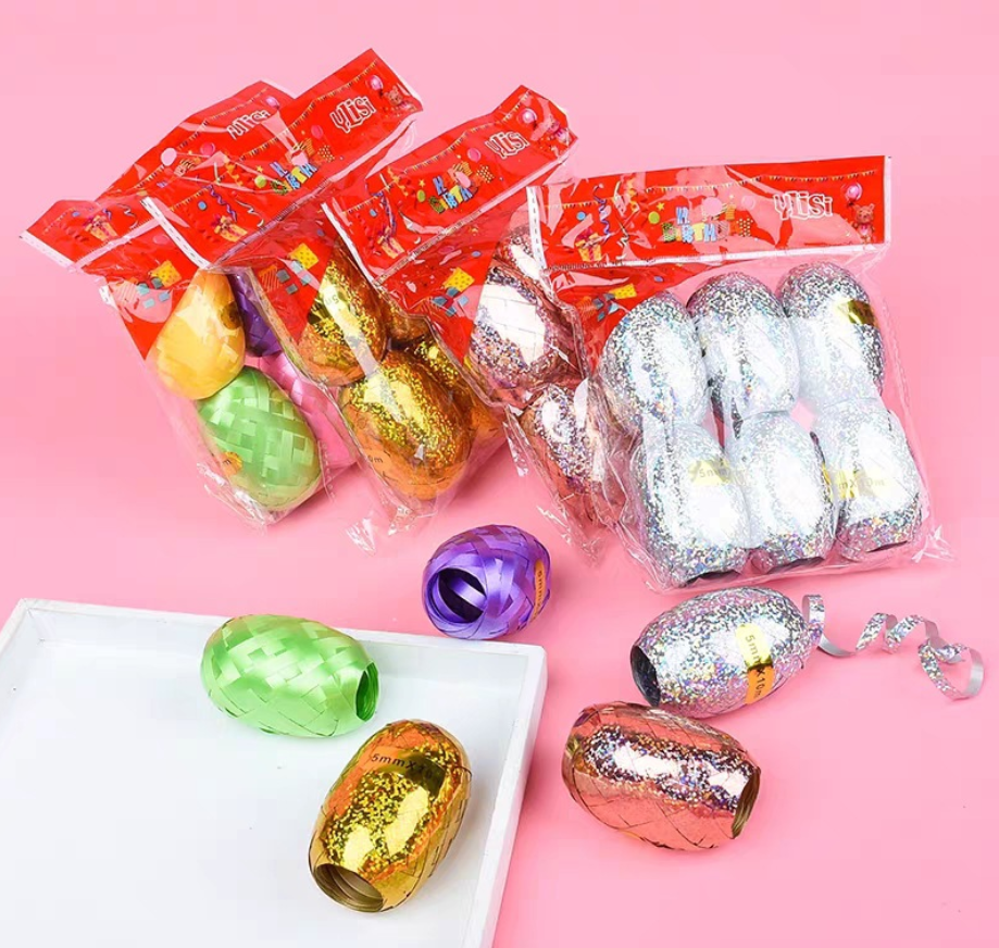 Rugby Ribbon Wedding Wedding Birthday Decorations Arrangement Egg-Shaped Balloon Ribbon Cake Rope 5mm * 10 M Wholesale