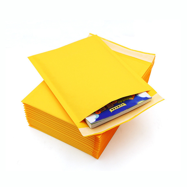 Yellow Kraft Paper Bubble bag Compound Bubble envelope Express as Yellow kraft paper bag custom