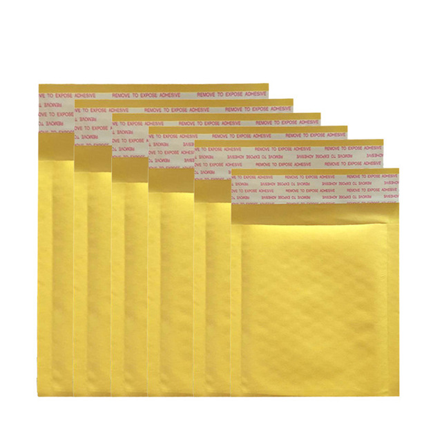 Yellow Kraft Paper Bubble bag Compound Bubble envelope Express as Yellow kraft paper bag custom