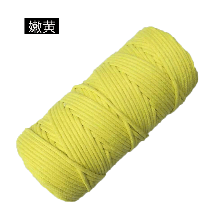 3mm Colorful Cotton Compound Rope Hand-Woven Bag DIY Decoration Bundling Threads Drawstring Bag Drawstring Cotton Rope
