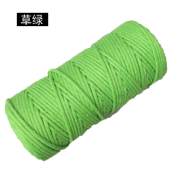 3mm Colorful Cotton Compound Rope Hand-Woven Bag DIY Decoration Bundling Threads Drawstring Bag Drawstring Cotton Rope
