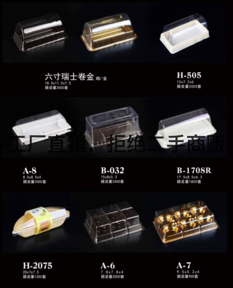 Blister Packaging Blister Box Transparent Box Food Packaging Box PVC Box Mooncake Holder Cake Box Gold