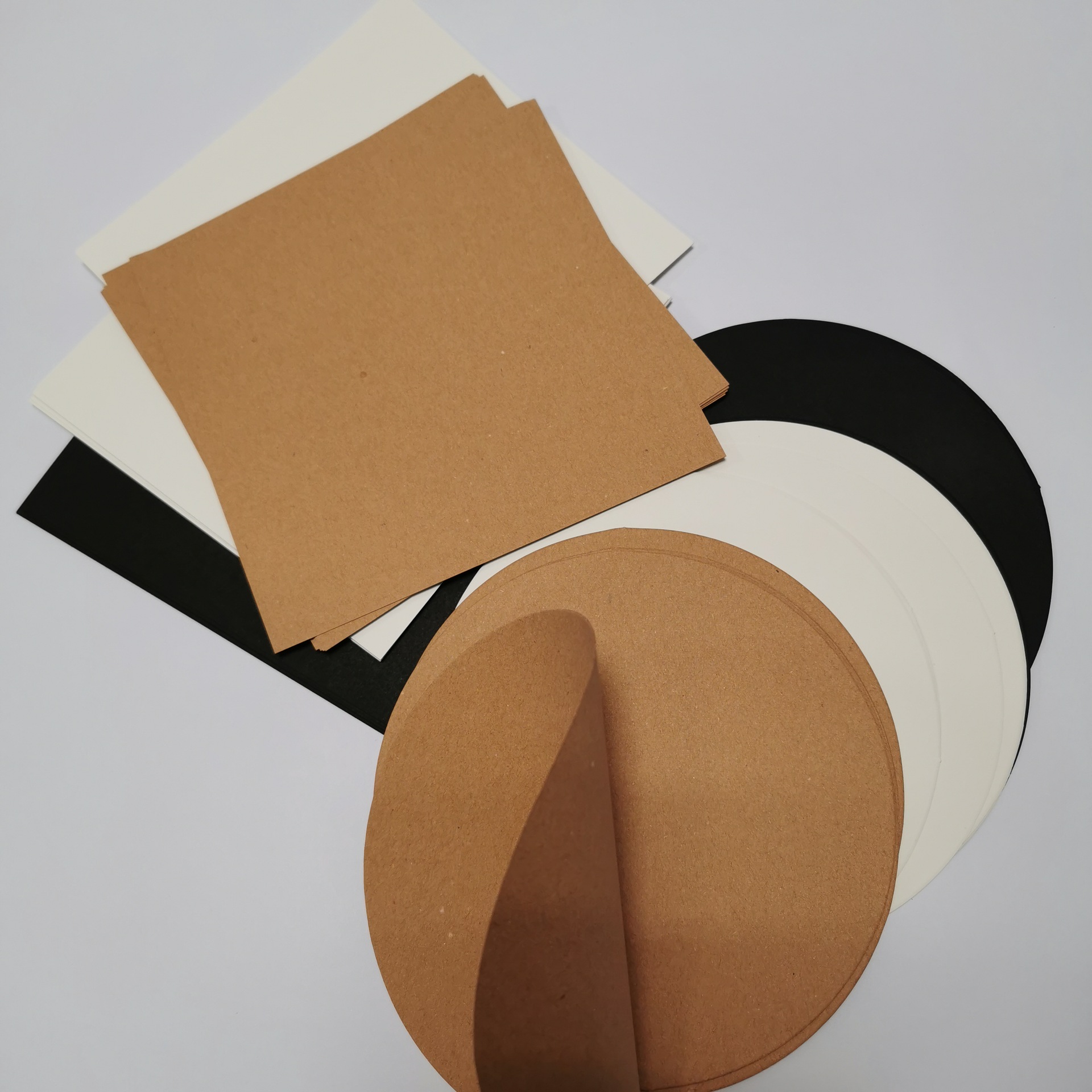 Square Cardboard Kraft Paper Black Paperboard Dutch White Cardboard Sketch Painting Drawing Paper Hand Painted Cardboard Mounting Background Paper