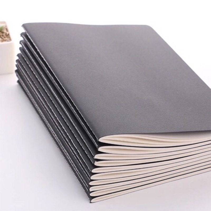 Korean A4 Kraft Paper Black Paperboard Notepad Blank Book Inner Page Horizontal Line Sketch Book Hand-Painted Notebook Korean A4 Kraft Paper Black Paperboard Notepad Blank Book Inner Page Horizontal Line Sketch Book Hand-Painted Notebook