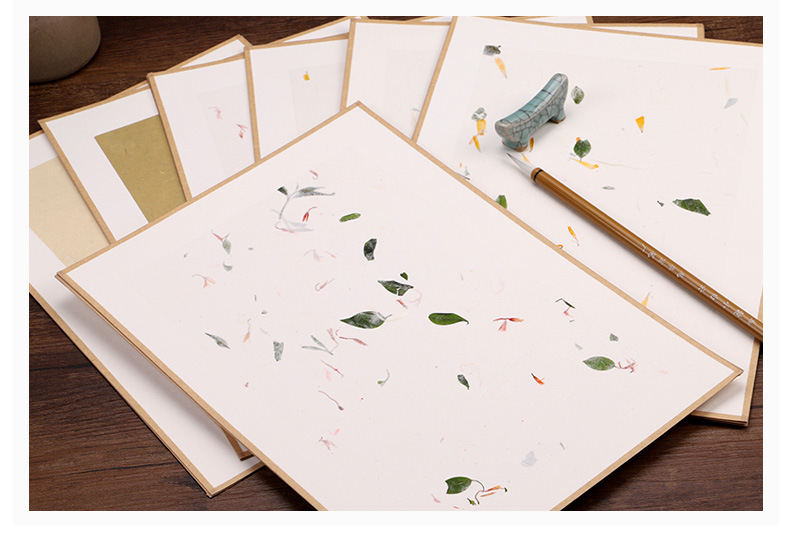 Xuan Paper Cardboard Edge Soft Paperboard Thickened Traditional Chinese Painting Lens Paper Flower Yunlong Bark Paper Ancient Style Picture