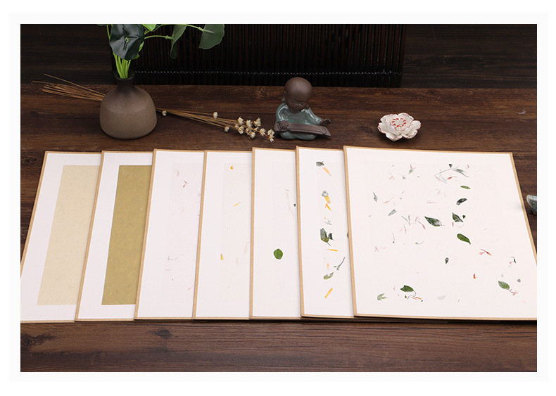 Xuan Paper Cardboard Edge Soft Paperboard Thickened Traditional Chinese Painting Lens Paper Flower Yunlong Bark Paper Ancient Style Picture